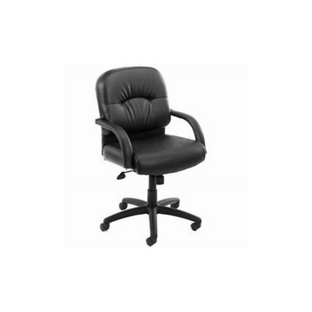 black padded chair